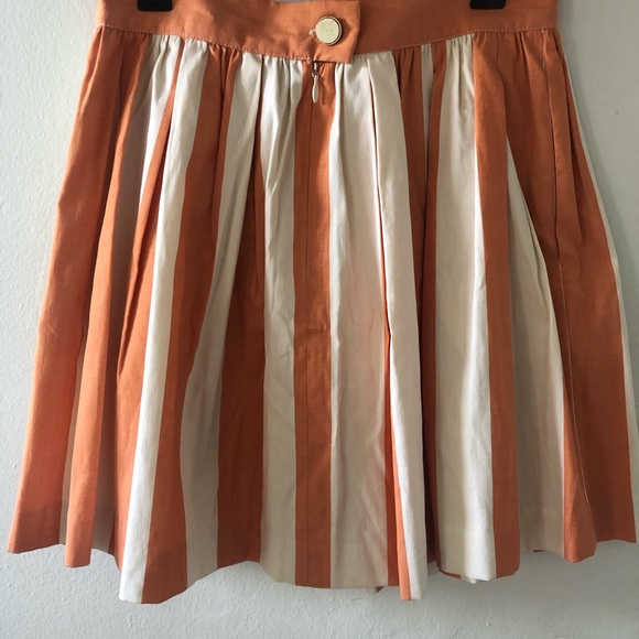 SOLD Maison Kitsune Striped Skater Skirt Size 36 - Picture 5 of 8